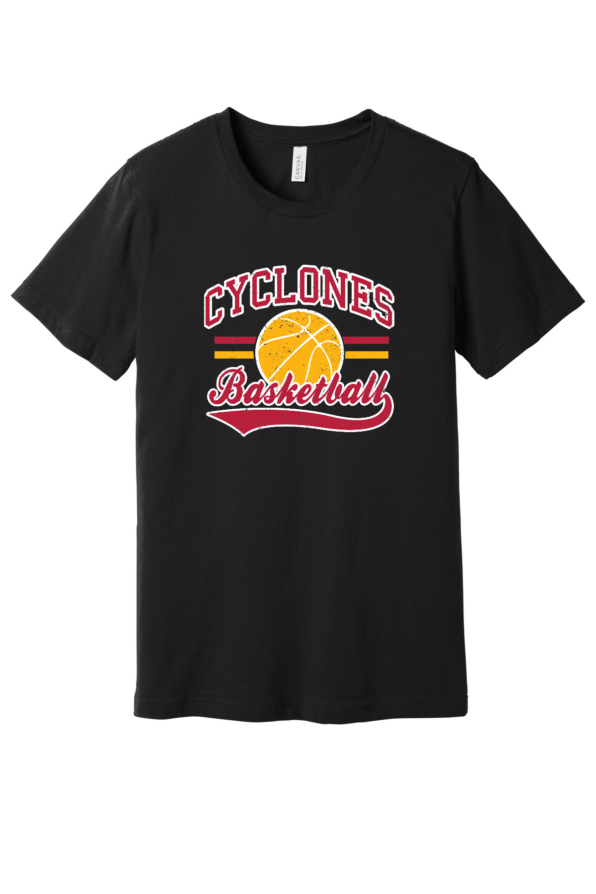 Cyclones Basketball Retro Stripe Short Sleeve Tee