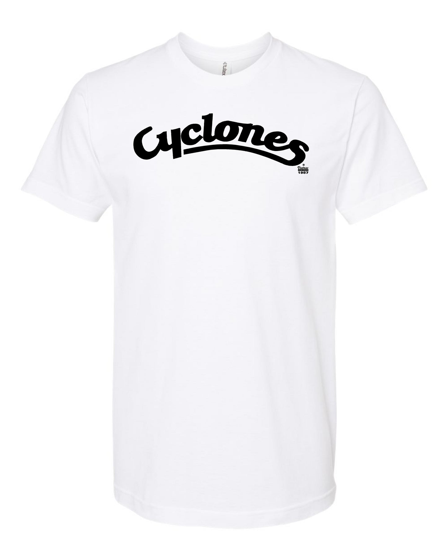 Cyclones Script White Out Tee