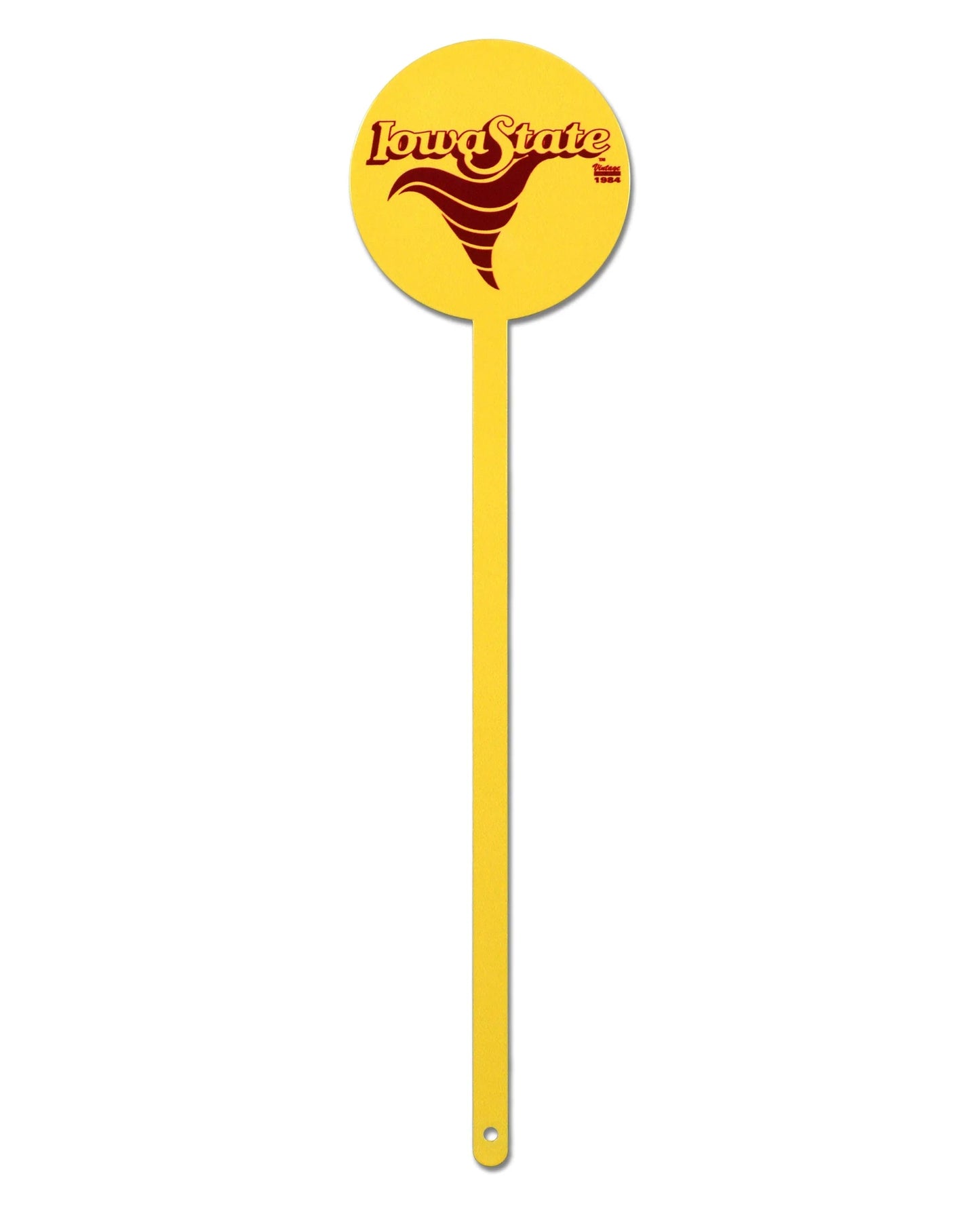 Iowa State Cyclones Laser Cut Steel Garden Stake-1974 Vintage Cy Yellow