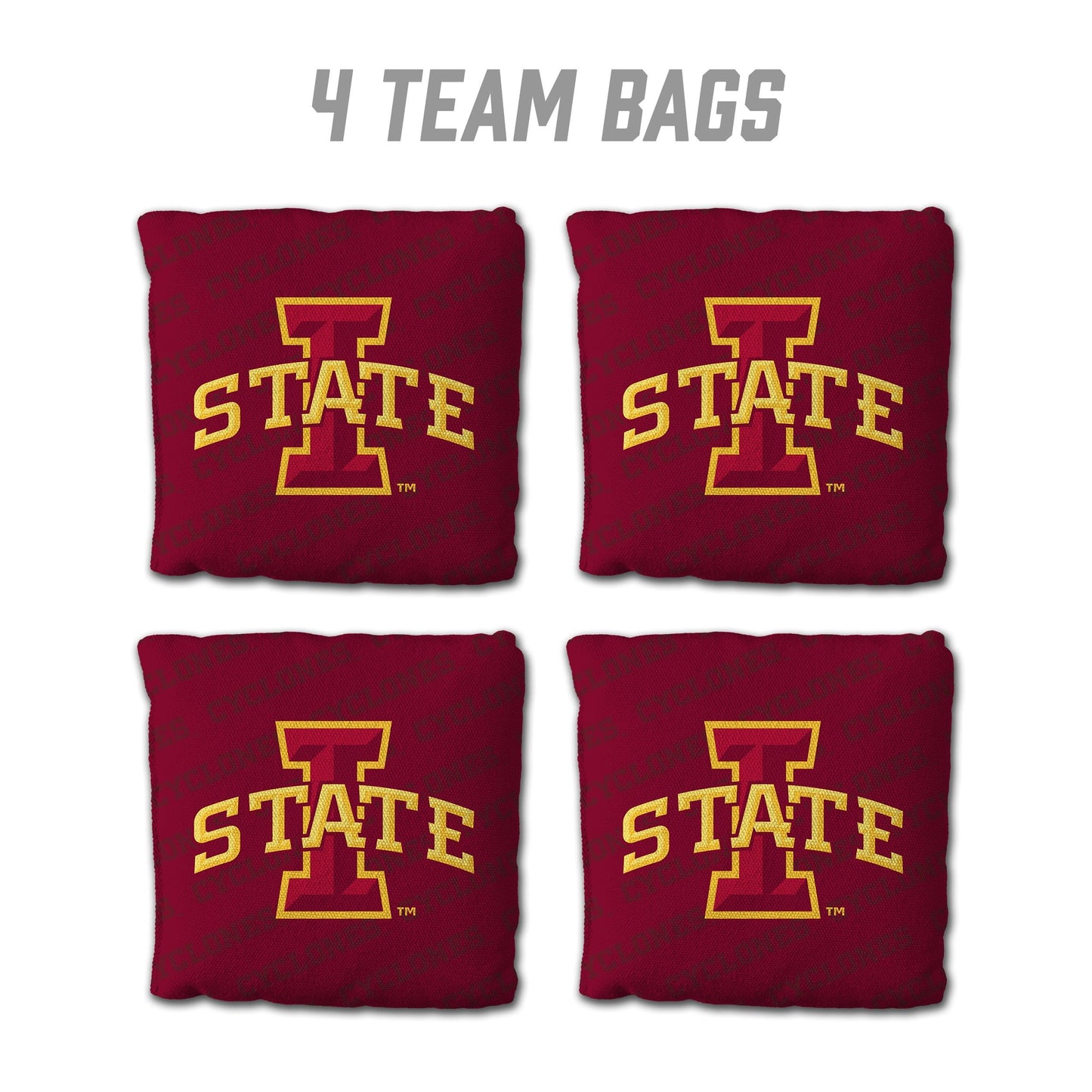YouTheFan NCAA Iowa State Cyclones Cornhole Bags - 4PK - Maroon