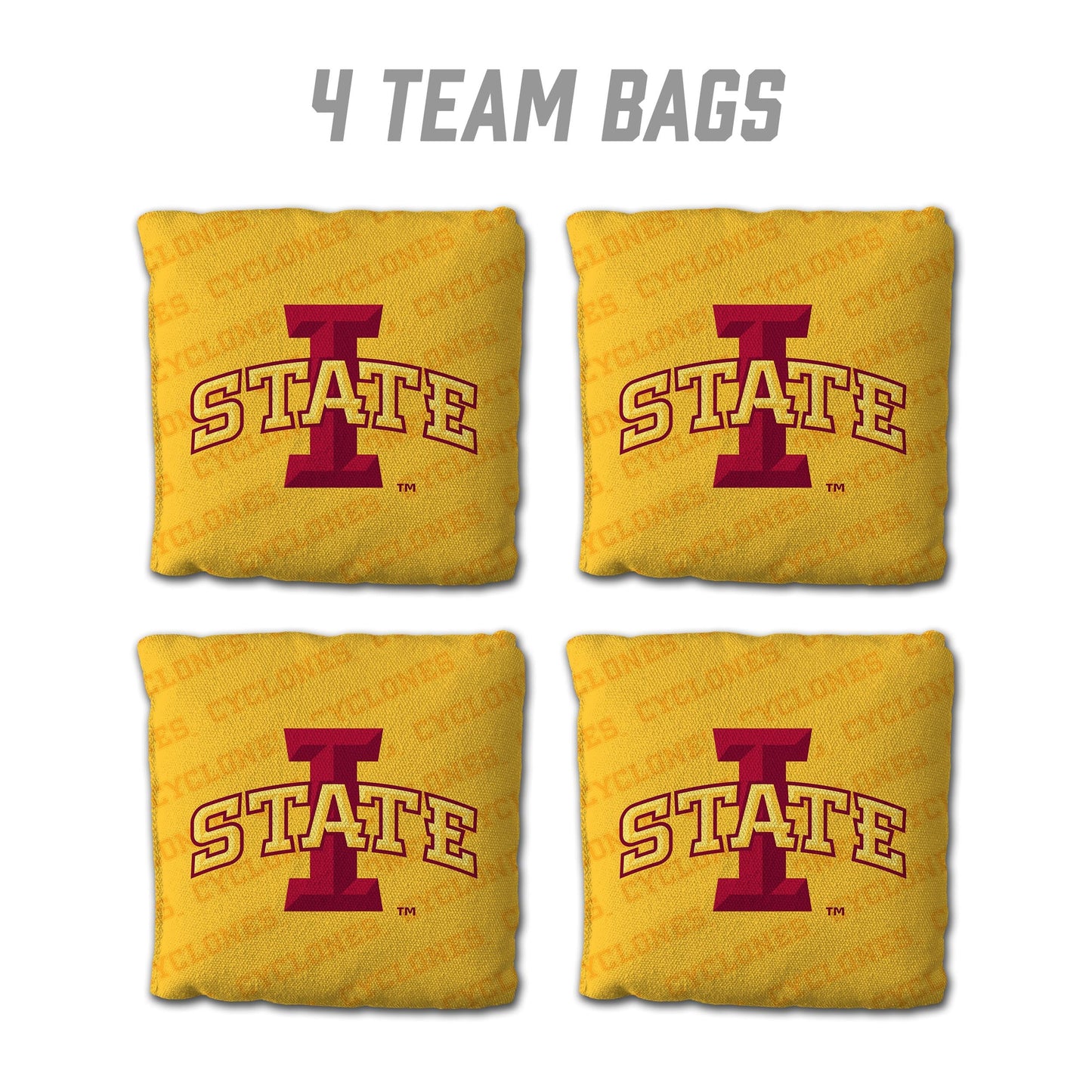 YouTheFan NCAA Iowa State Cyclones Cornhole Bags - 4PK - Yellow