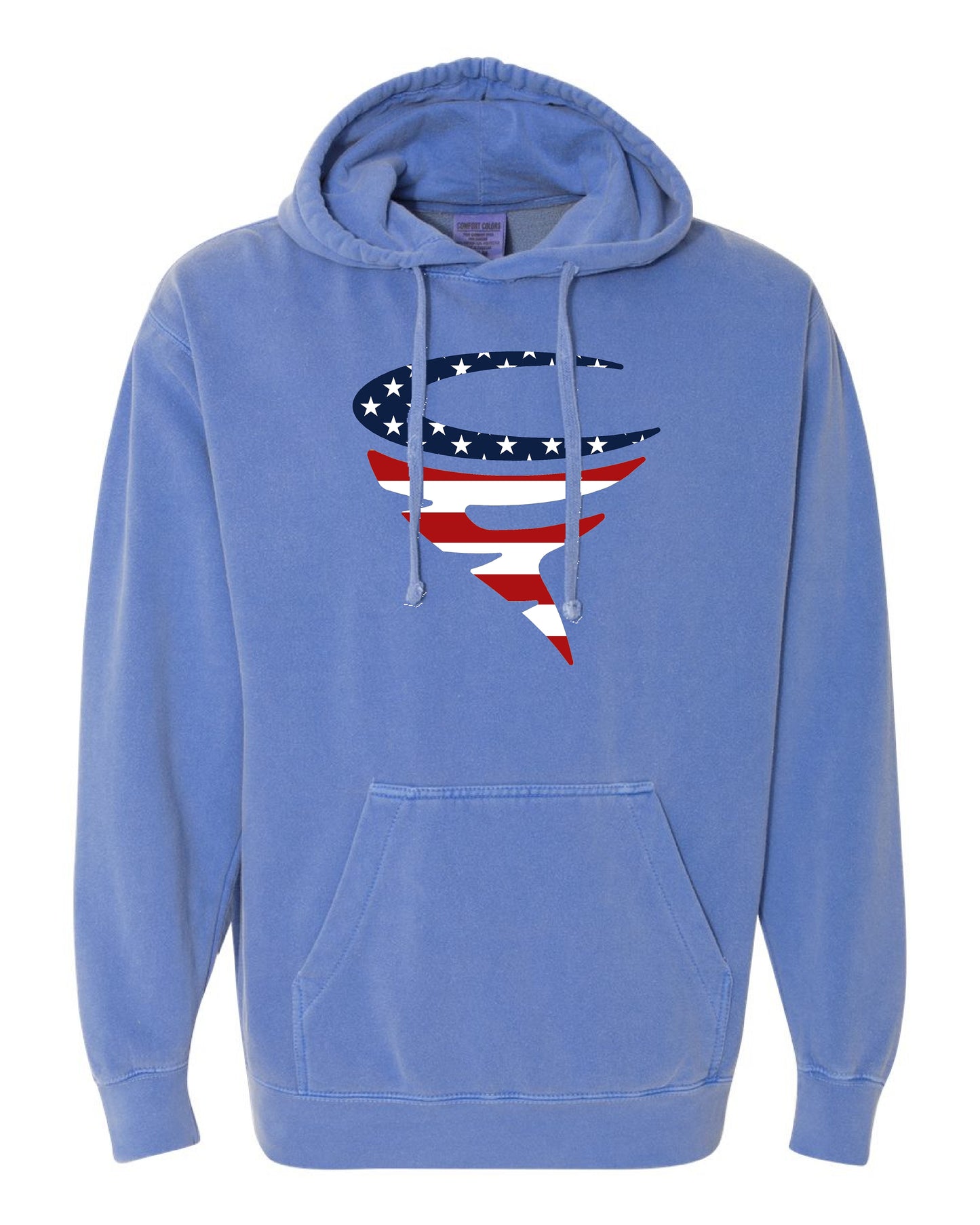 Cyclone Fanatic Logo Flag Comfort Colors Hoody