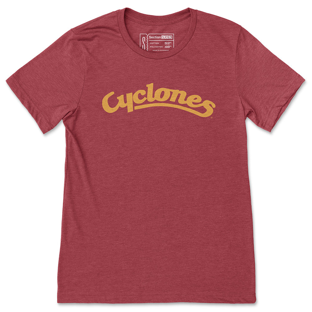 Iowa State Vintage Cyclones Script T-Shirt, Cardinal