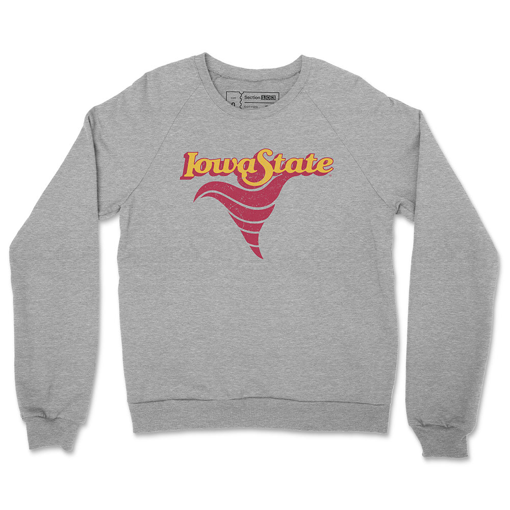 Iowa State Vintage Tornado Logo Crewneck Sweatshirt
