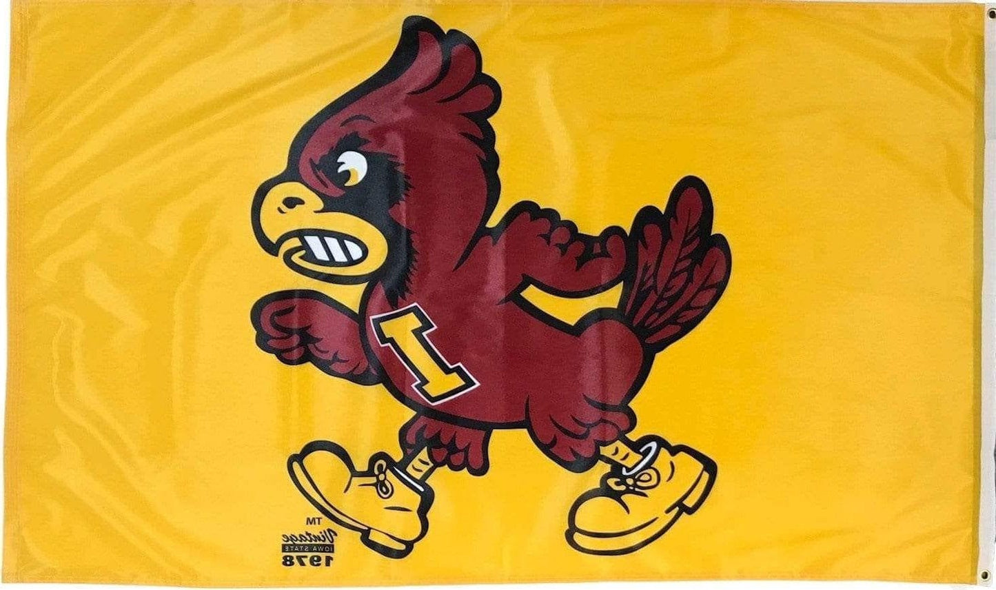 Iowa State Cyclones Flag 3x5 Vintage Cy Yellow