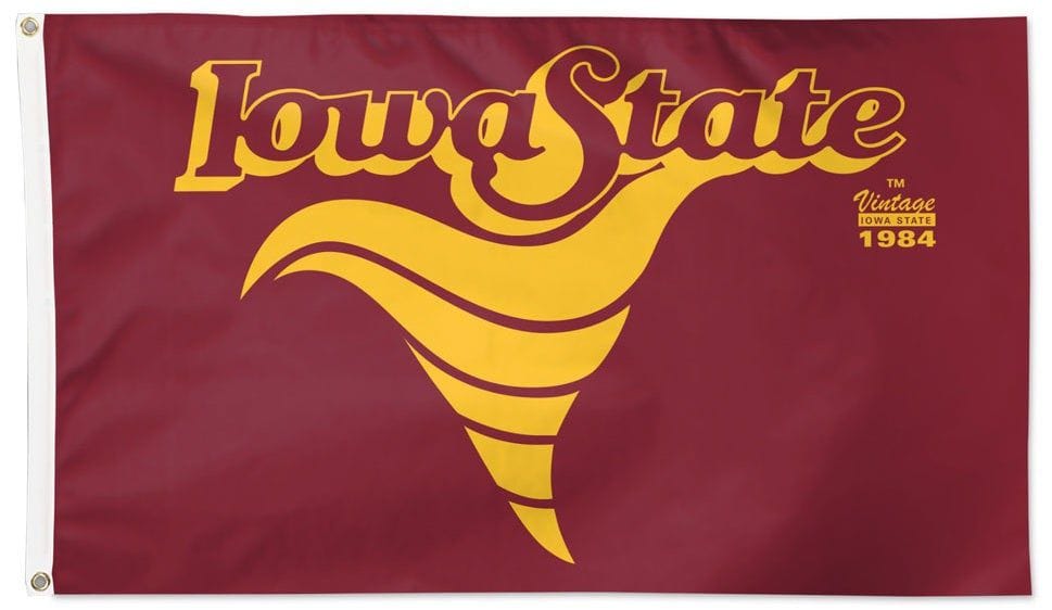 Iowa State Flag 3x5 Vintage Cyclone Logo 2 Sided