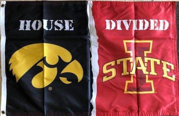 Iowa vs Iowa State House Divided Flag