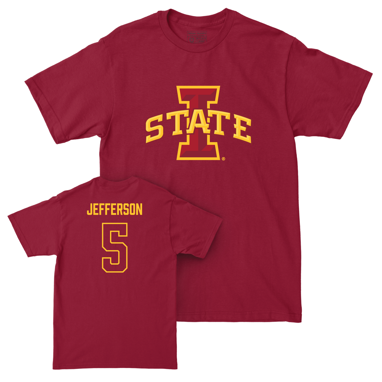 Iowa State Men's Basketball Cardinal Legacy Tee - Joshua Jefferson | #5