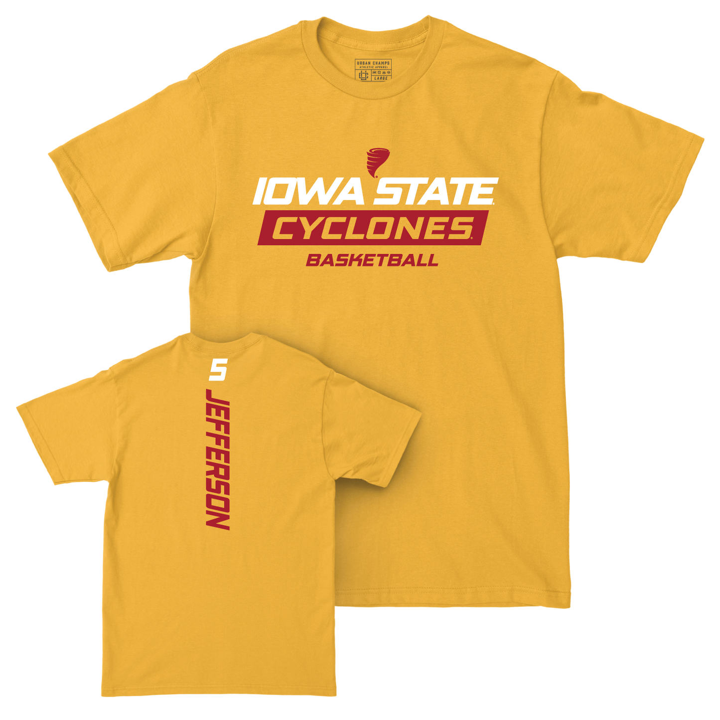 Iowa State Men's Basketball Gold Rush Tee - Joshua Jefferson | #5