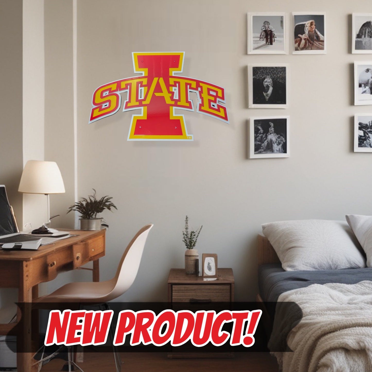 Iowa State "I" with "State" Dorm Room Size