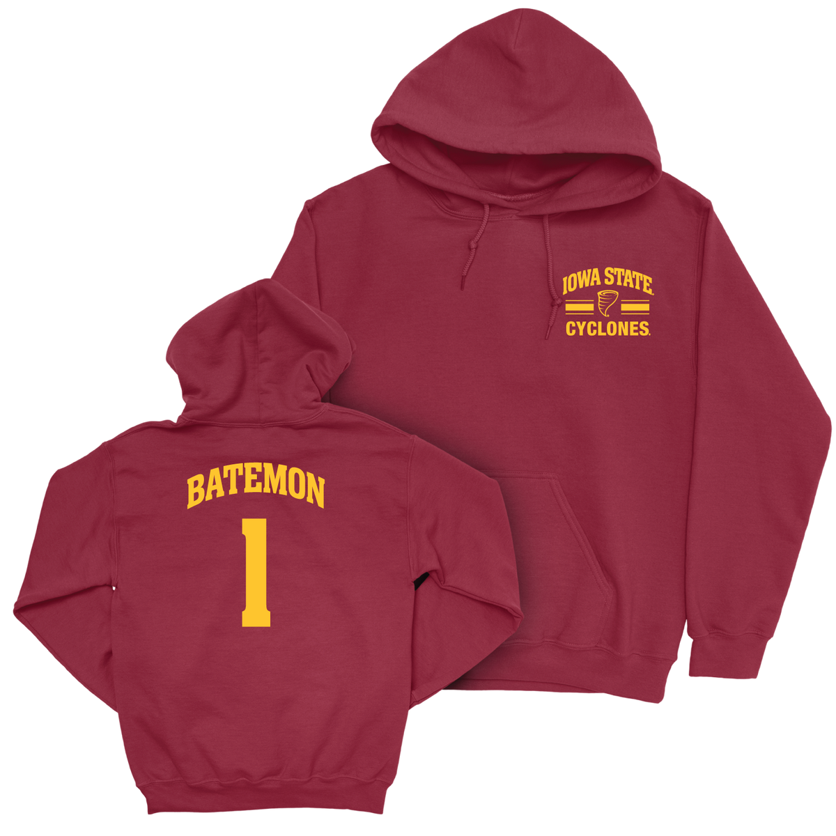 Iowa State Men's Basketball Cardinal Victory Hoodie - Jamarion Batemon