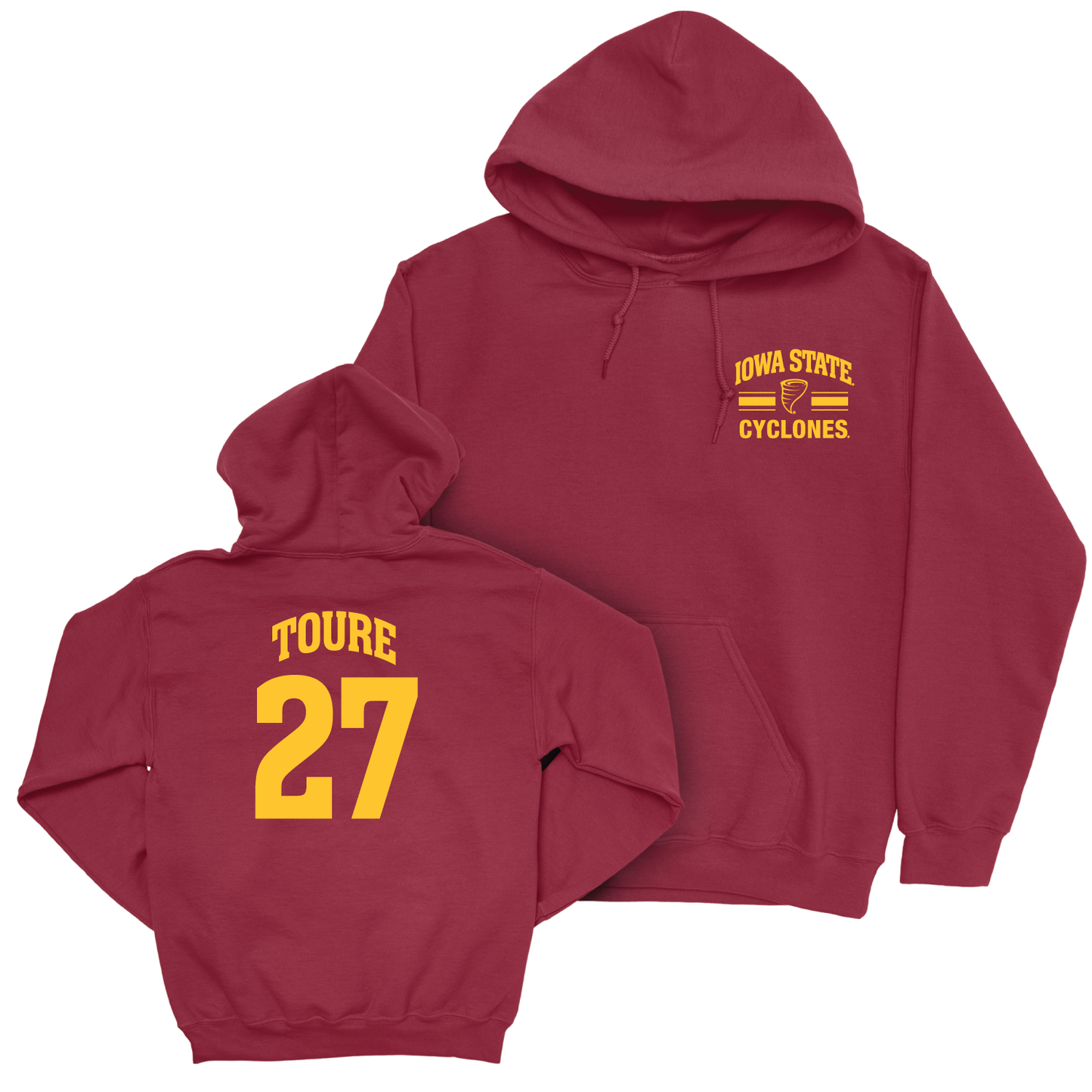 Iowa State Men's Basketball Cardinal Victory Hoodie - Killyan Toure