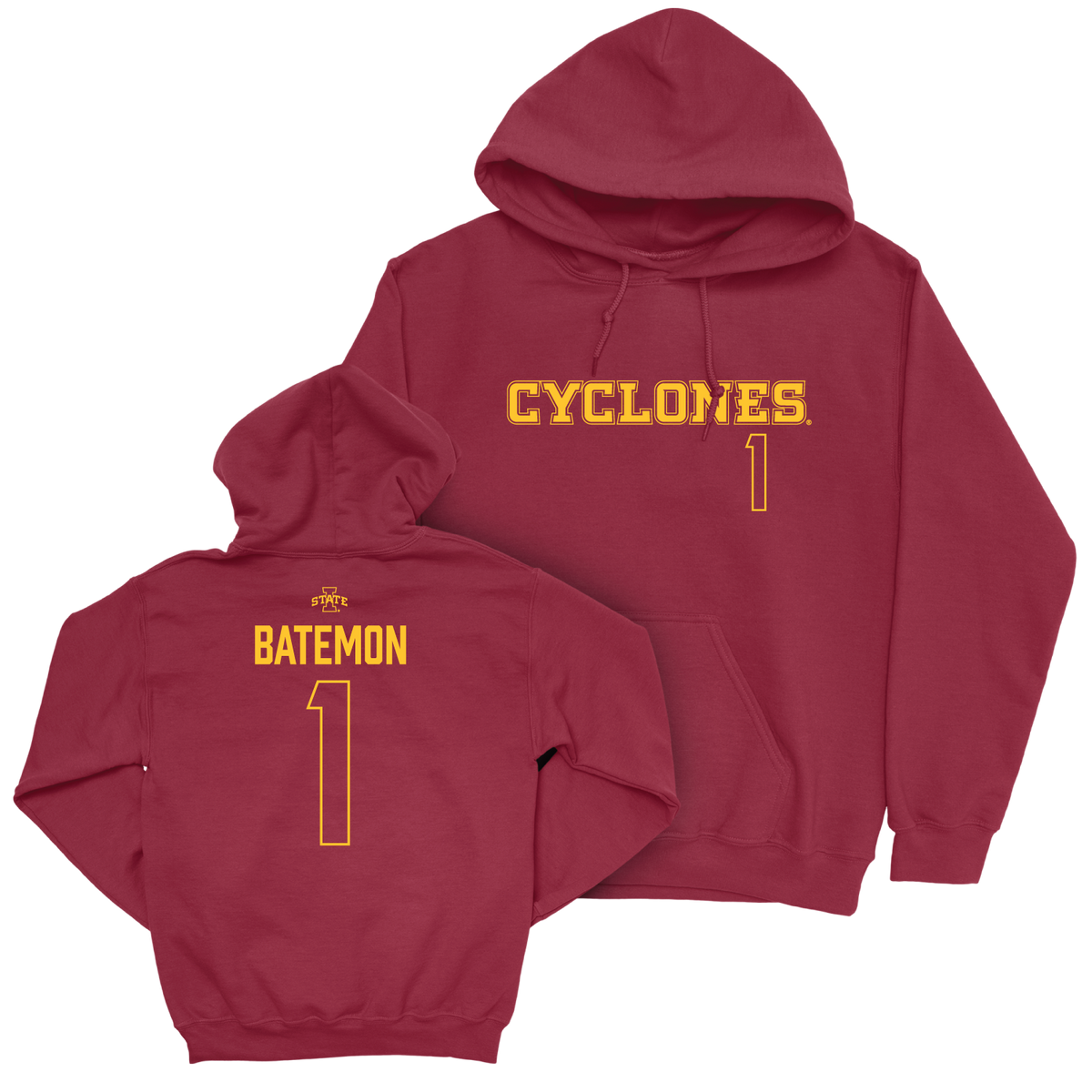Iowa State Men's Basketball Cardinal Sideline Hoodie - Jamarion Batemon