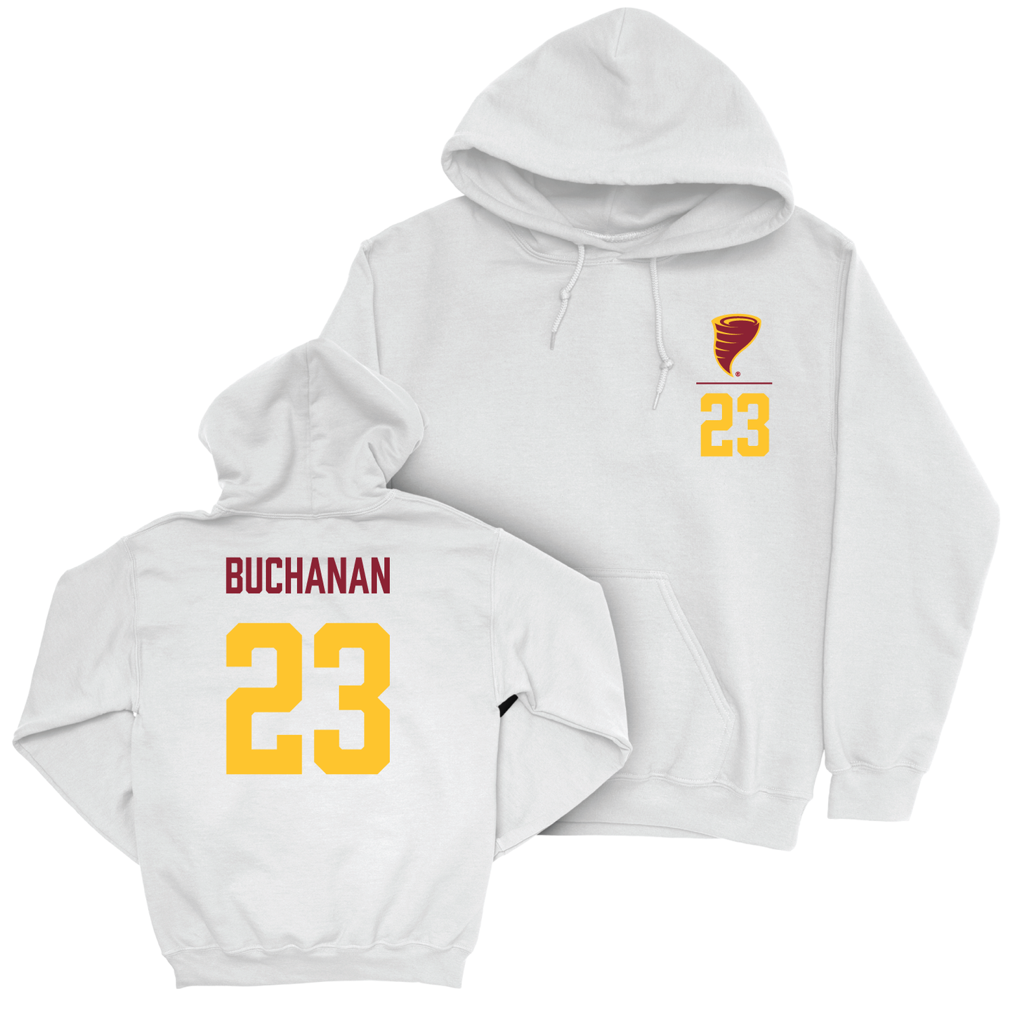 Iowa State Men's Basketball White Logo Hoodie - Blake Buchanan