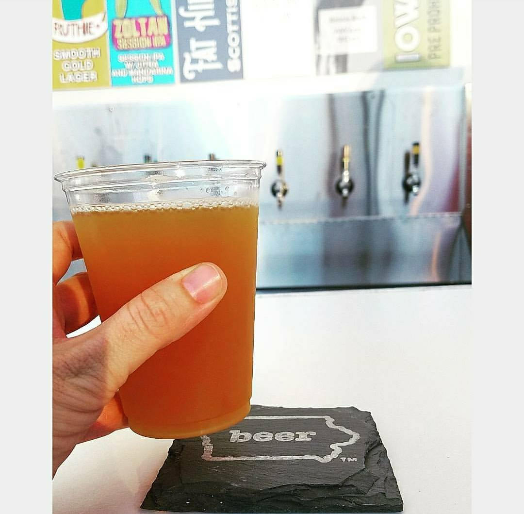 Iowa Craft Beer Tent Slate Coaster