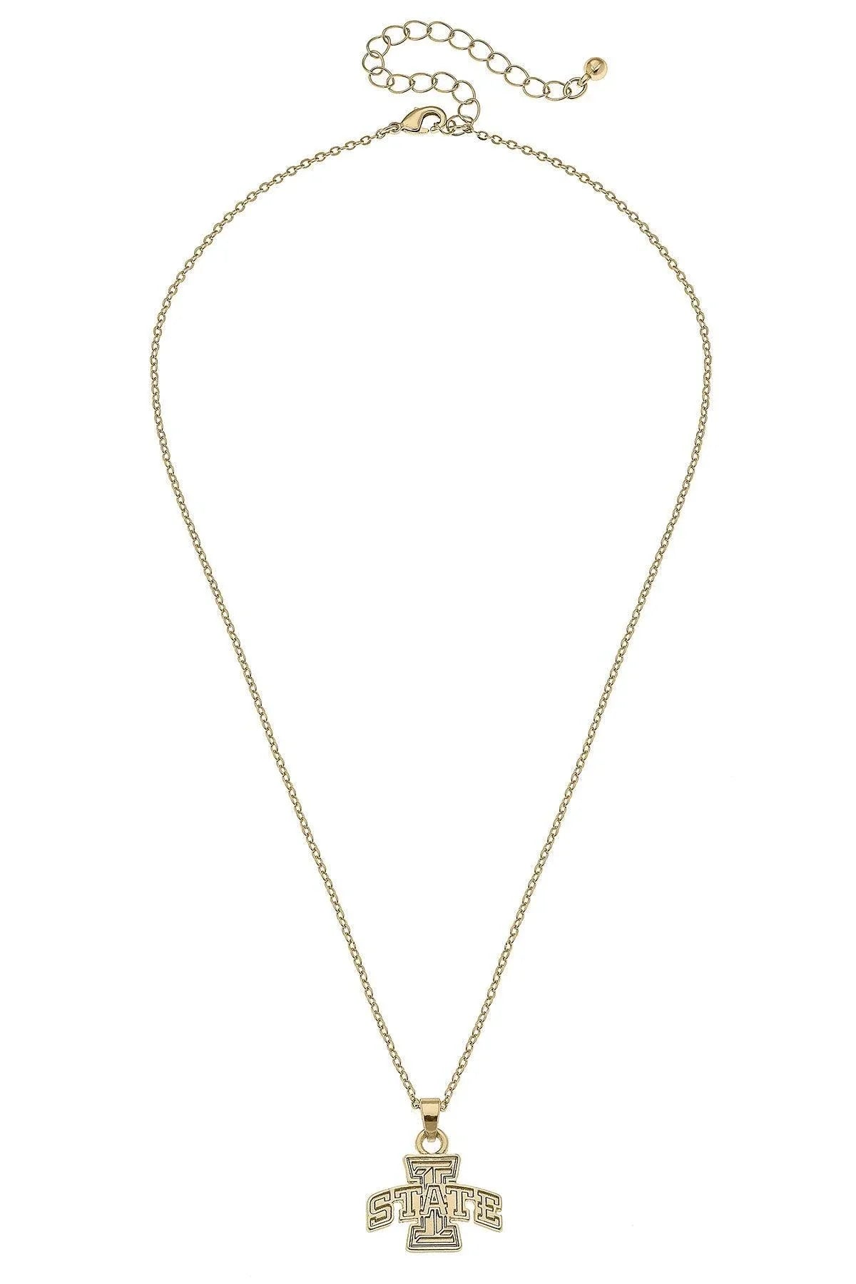 Iowa State Cyclones 24K Gold Plated Pendant Necklace