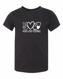 Peace Love Football Toddler Short Sleeve Tee