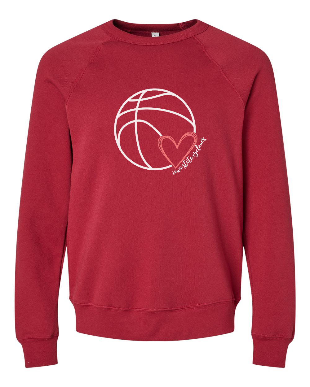 Basketball with Heart Fleece Crewneck Sweatshirt