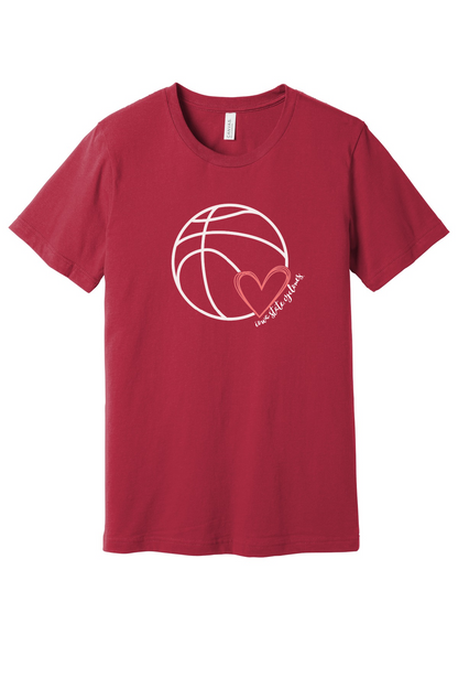 Basketball with Heart - Short Sleeve Tee