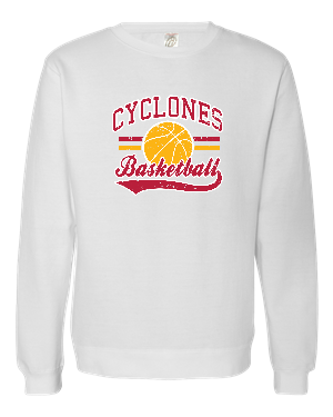 Cyclones Basketball Retro Stripe Midweight Crewneck Sweatshirt