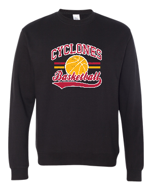 Cyclones Basketball Retro Stripe Midweight Crewneck Sweatshirt