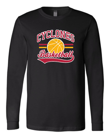 Cyclones Basketball Retro Stripes Long Sleeve T-Shirt