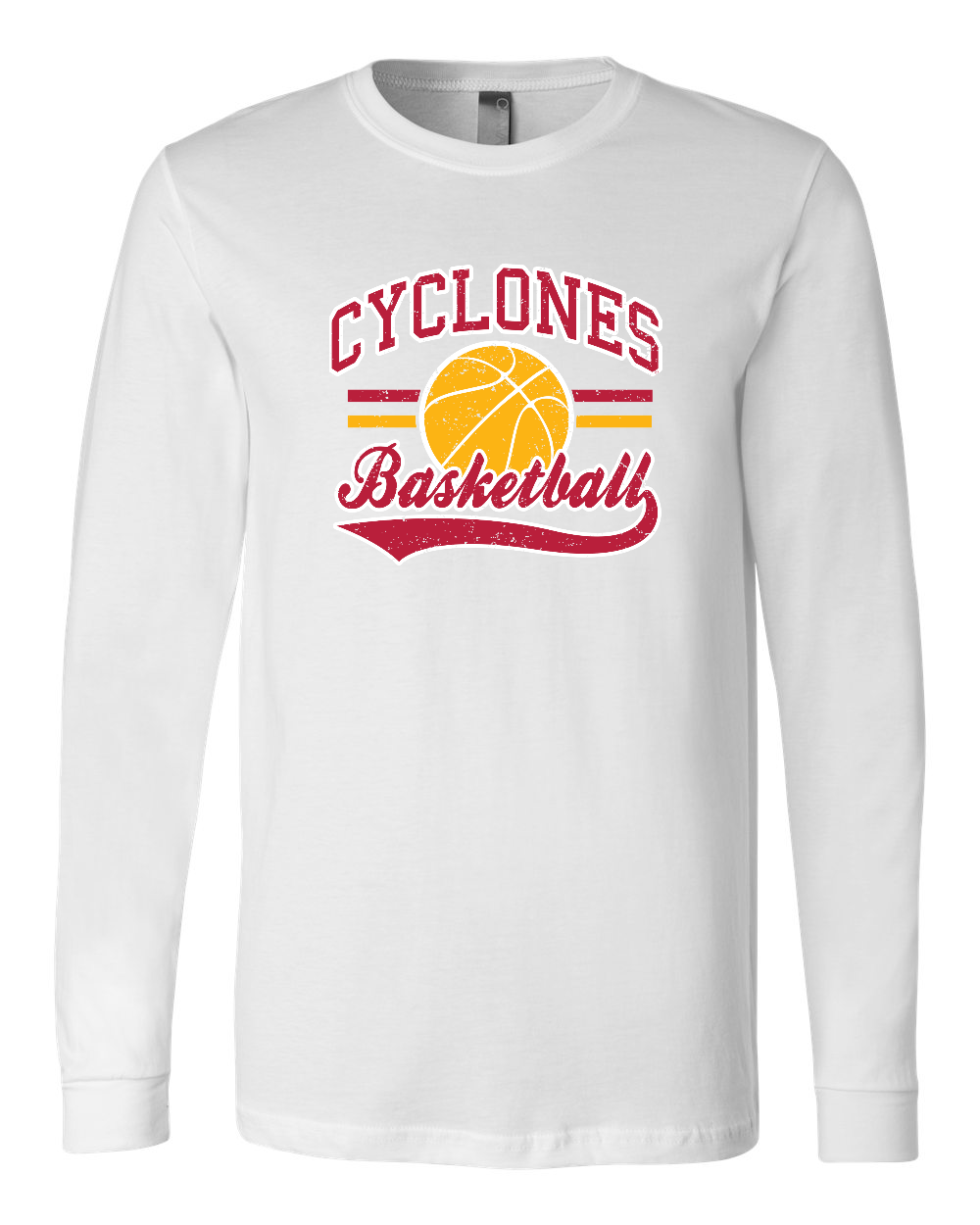Cyclones Basketball Retro Stripes Long Sleeve T-Shirt