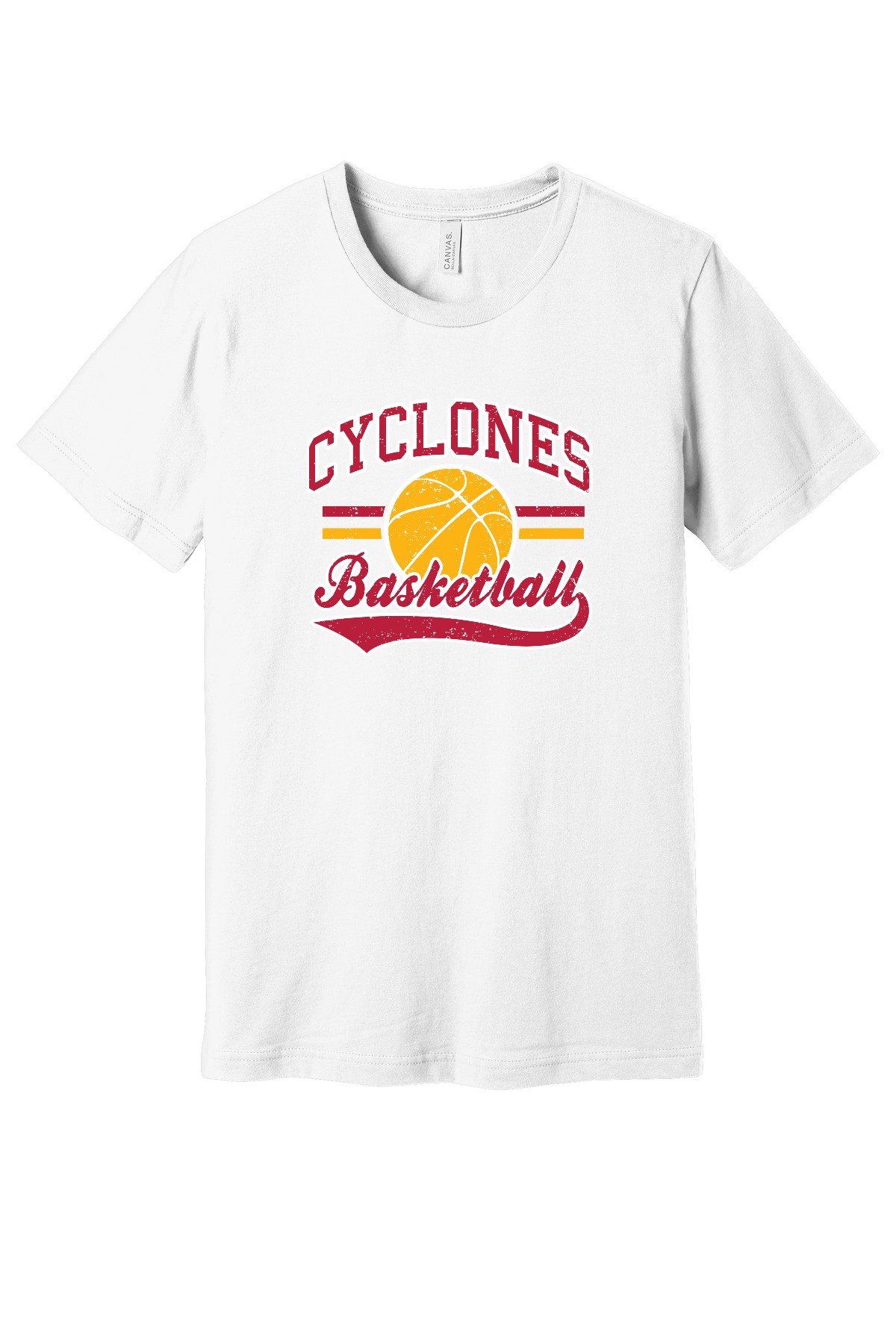 Cyclones Basketball Retro Stripe Short Sleeve Tee