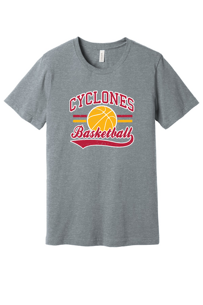 Cyclones Basketball Retro Stripe Short Sleeve Tee