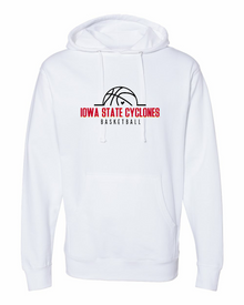 White - Iowa State Basketball - Midweight Hooded Sweatshirt