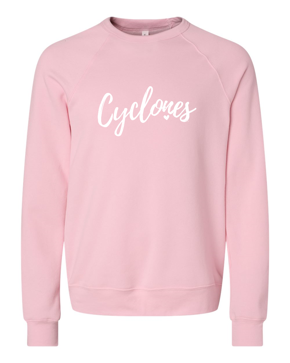 Pink - Cyclones with Heart - Fleece Crewneck Sweatshirt