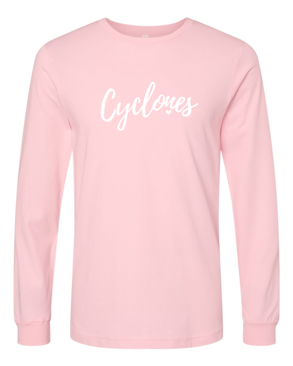 Pink - Cyclones with Heart -Long Sleeve T-Shirt