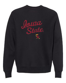 Vintage Iowa State Premium Heavyweight Cross-Grain Crewneck Sweatshirt