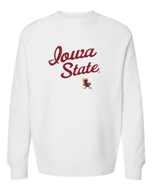 Vintage Iowa State Premium Heavyweight Cross-Grain Crewneck Sweatshirt