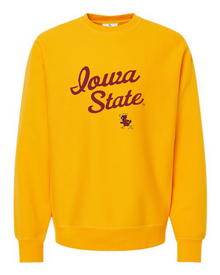 Vintage Iowa State Premium Heavyweight Cross-Grain Crewneck Sweatshirt