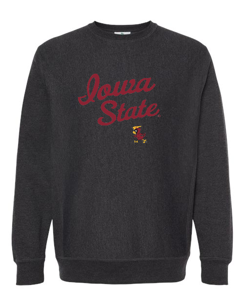 Vintage Iowa State Premium Heavyweight Cross-Grain Crewneck Sweatshirt
