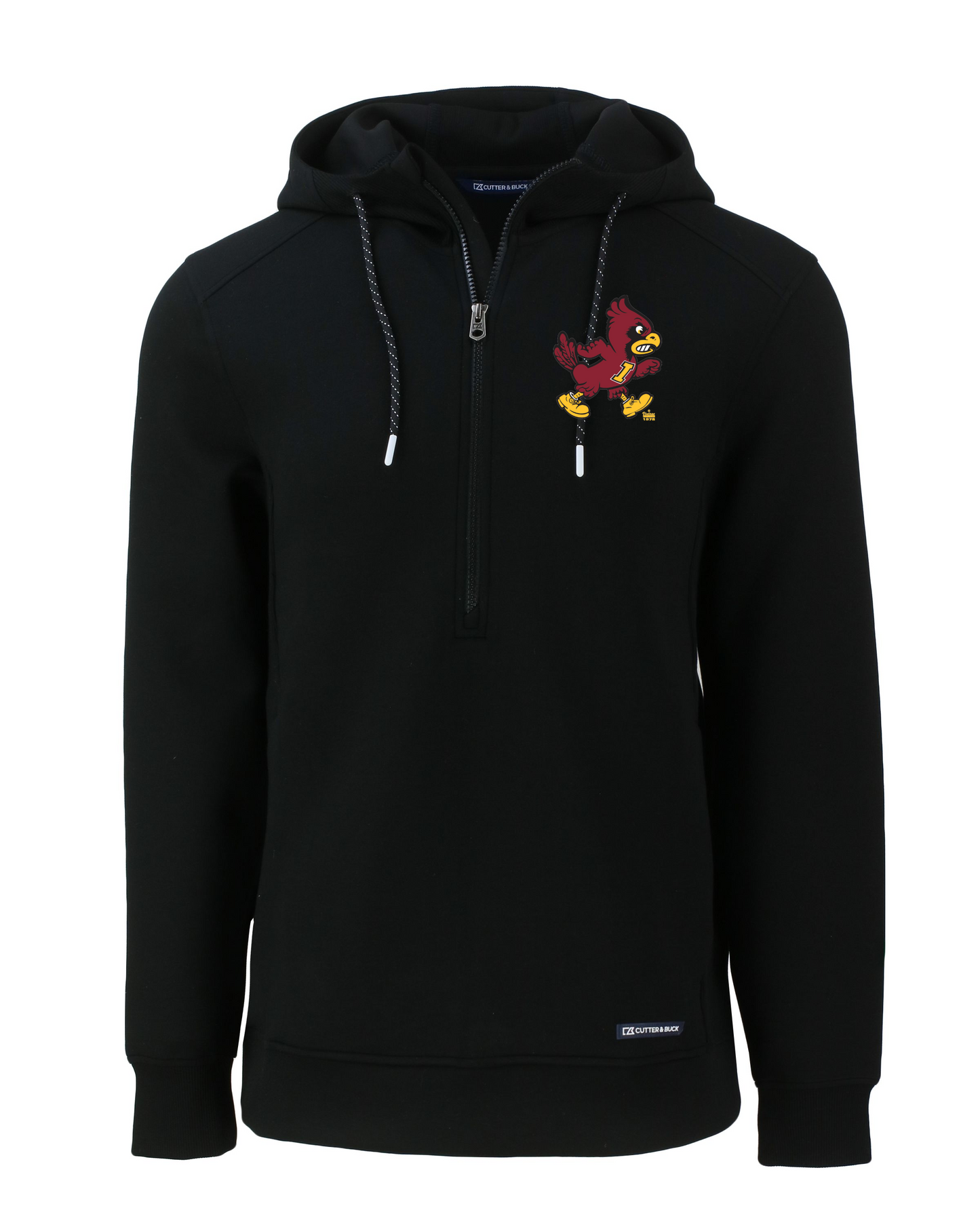 Walking Cy Cutter & Buck  Half Zip Mens Hooded Pullover