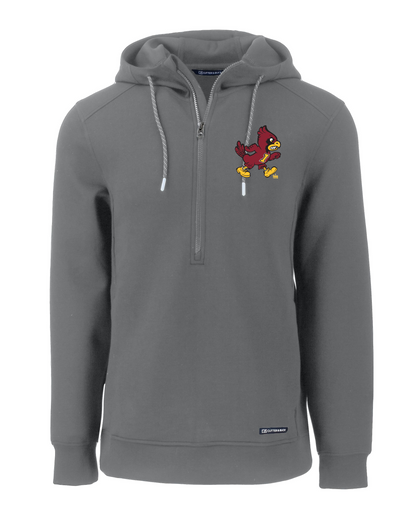 Walking Cy Cutter & Buck  Half Zip Mens Hooded Pullover