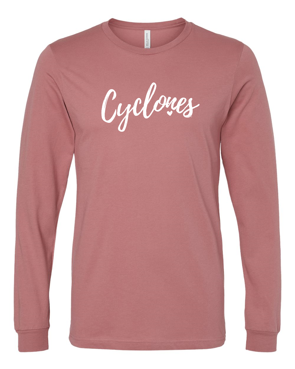 Pink - Cyclones with Heart -Long Sleeve T-Shirt