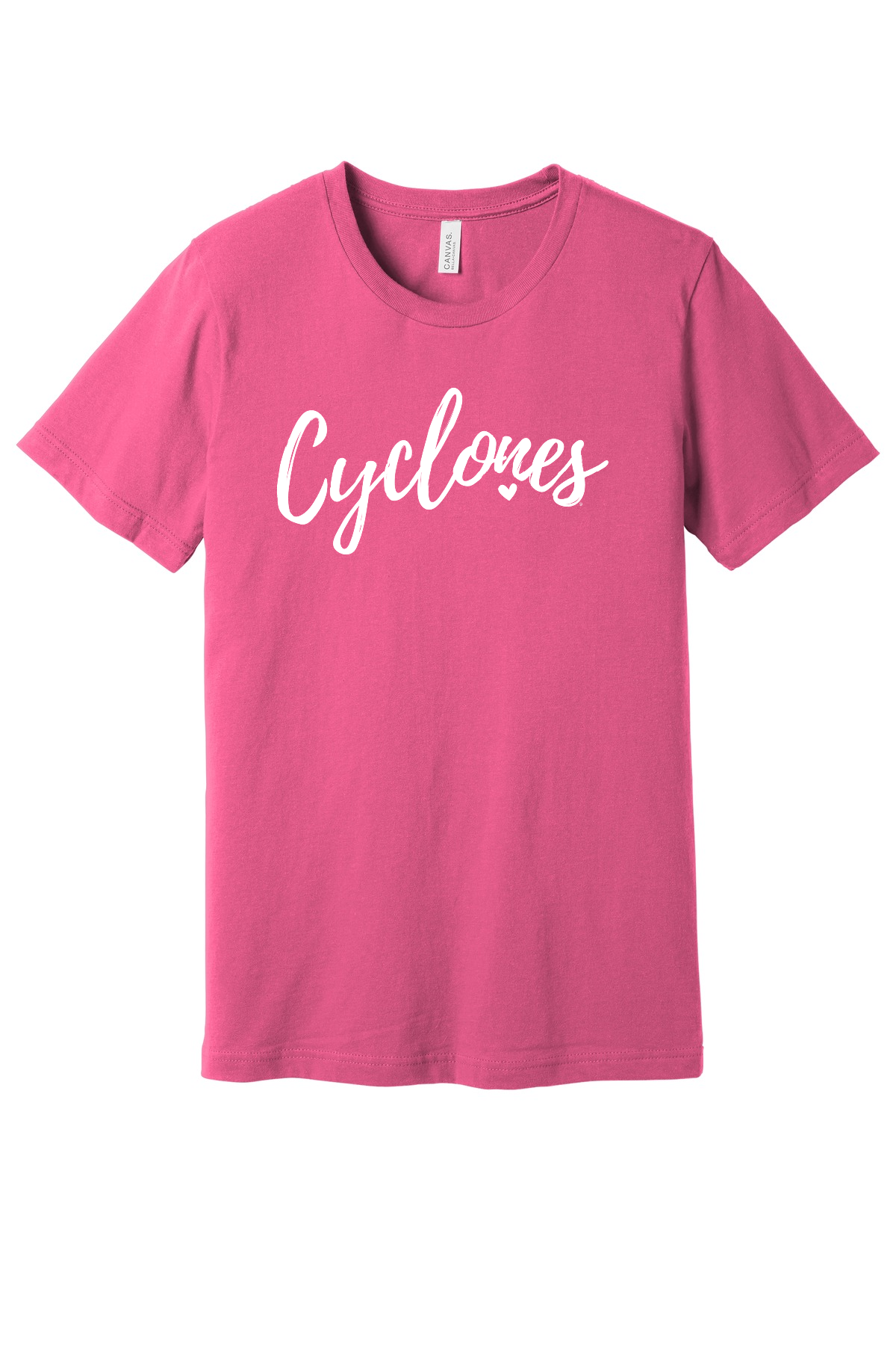 Pink - Cyclones with Heart - Short Sleeve Tee
