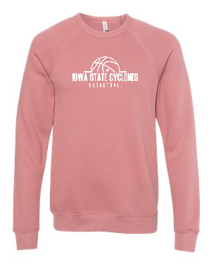Pink - Iowa State Basketball - Fleece Crewneck Sweatshirt