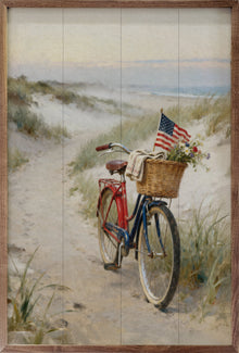 Patriotic Bike On The Coast