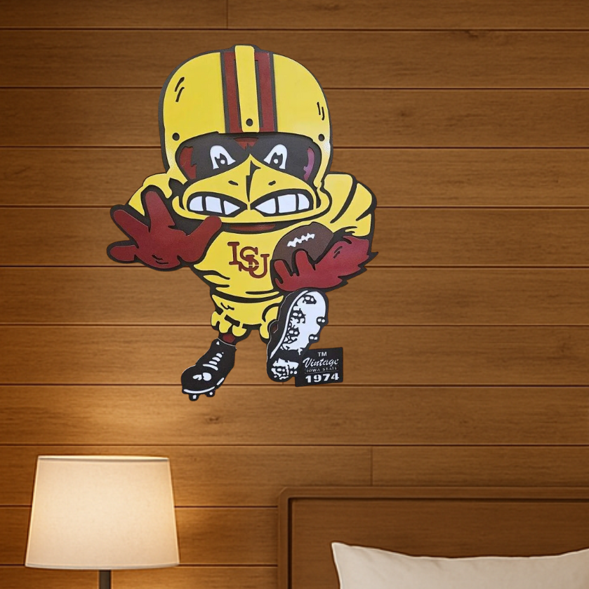 Iowa State Football Vintage Mascot