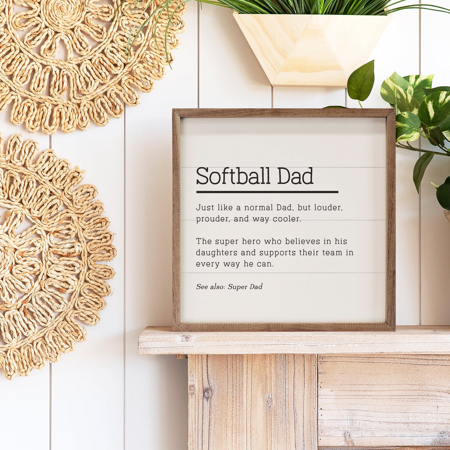 Softball Dad White