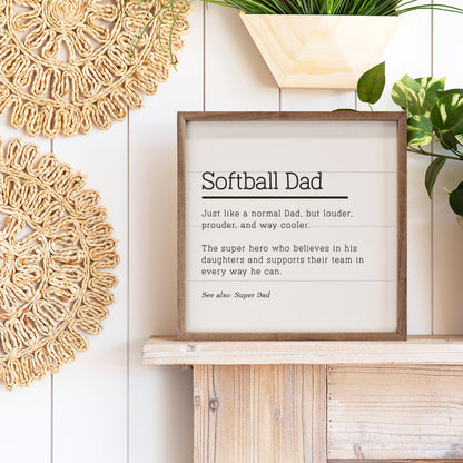 Softball Dad White