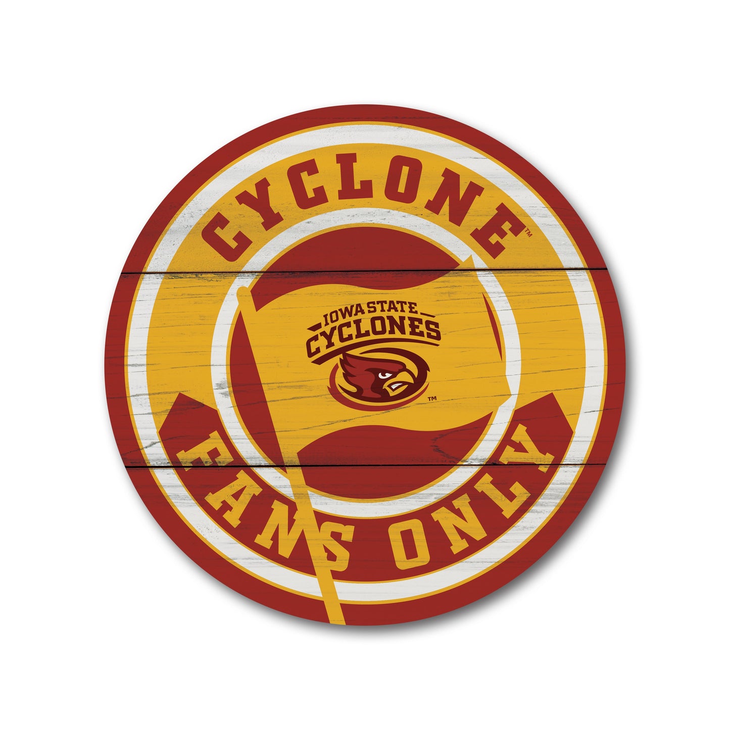 Fans Only Flag Iowa State University Circle