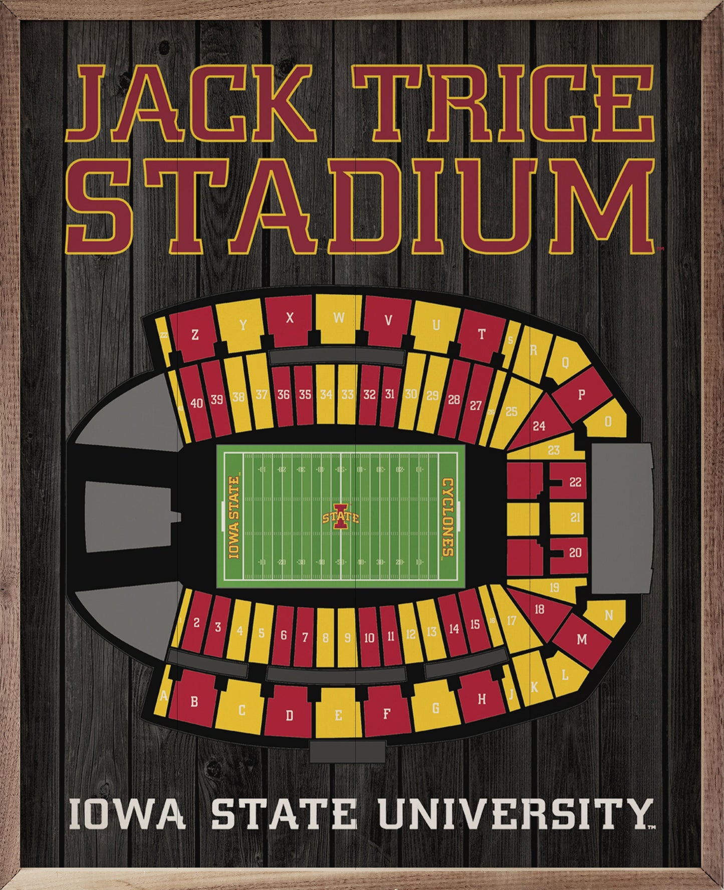 Stadium Seating Football Iowa State University Black