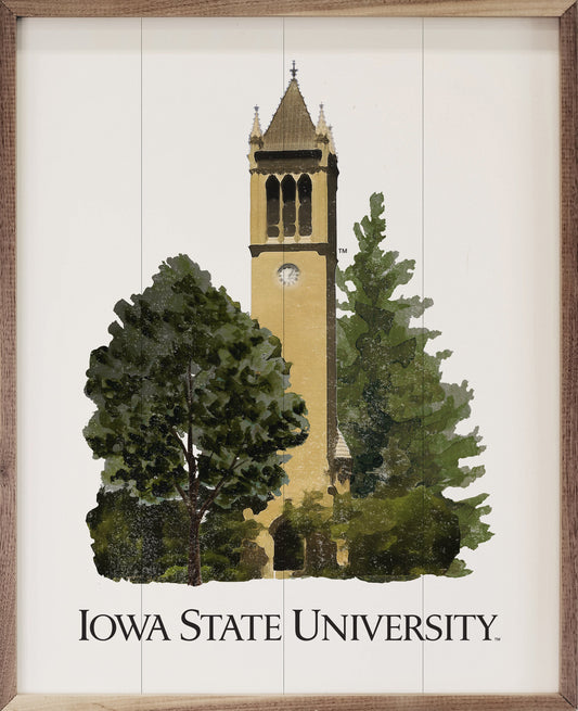 Watercolor Campanile Iowa State University