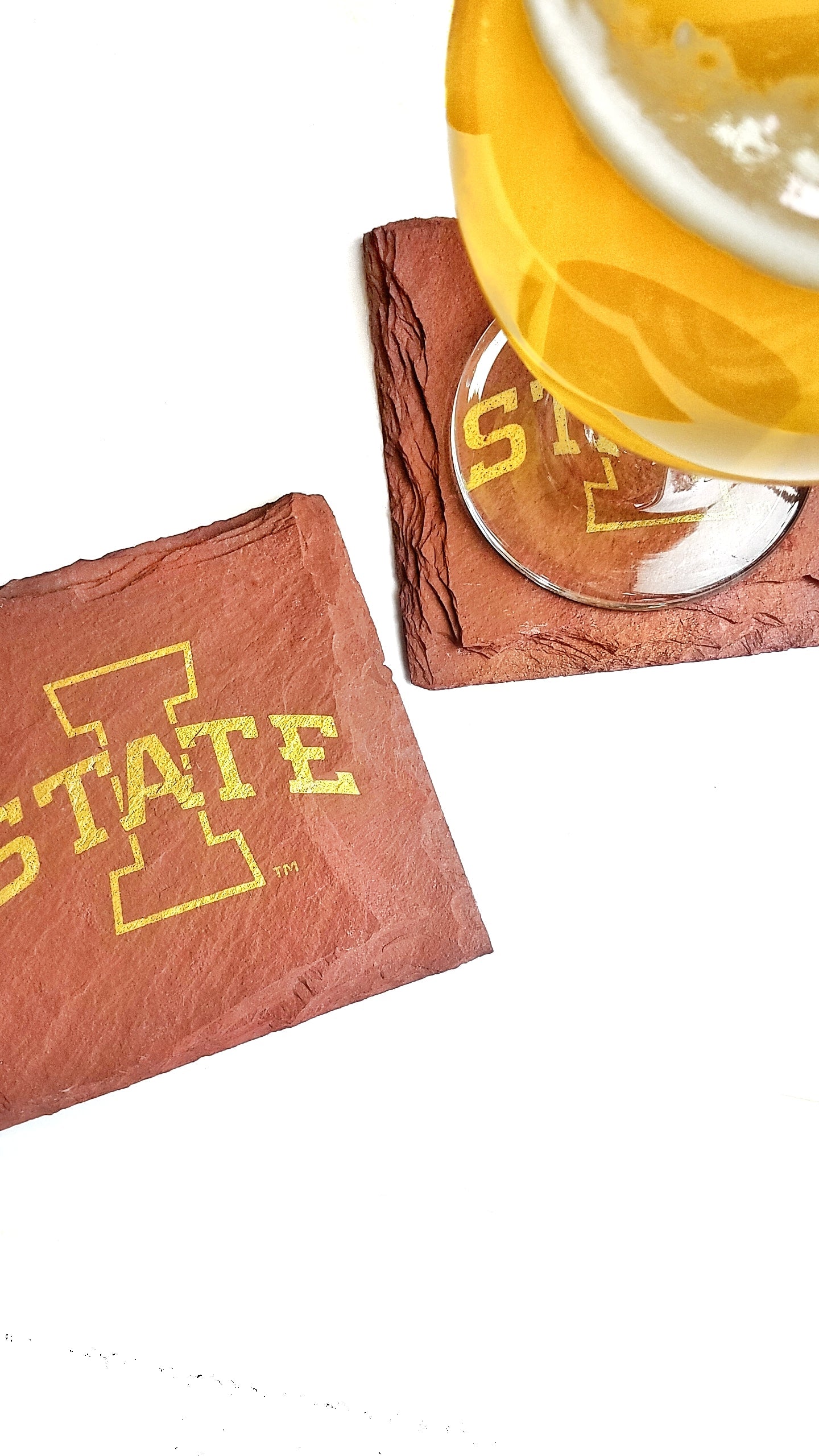 Iowa State Cyclones I-State Slate Coaster