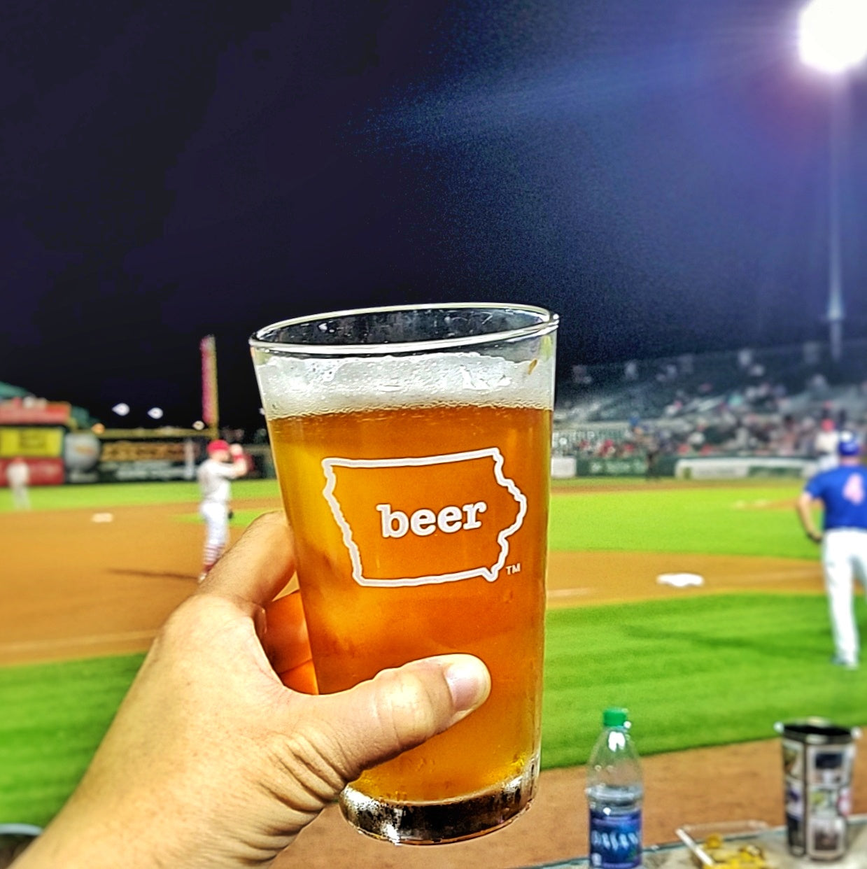 Iowa Beer Pint Glass